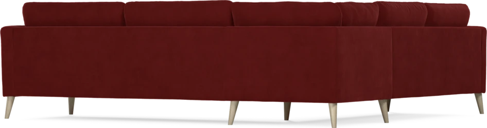 Bridge - Hörnsoffa, 2+3-sits - Röd
