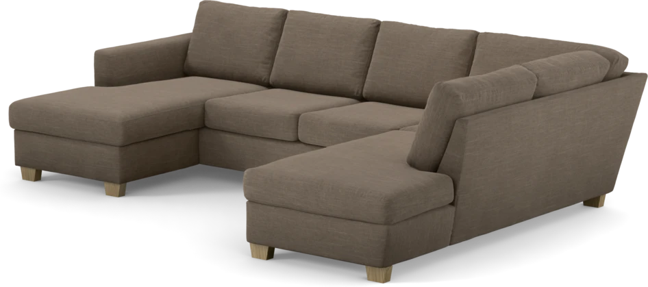 Friday - 3-sits soffa med schäslong vänster och divan höger - Brun