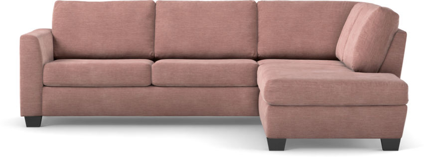 Friday - 2,5-sits soffa med divan höger - Rosa