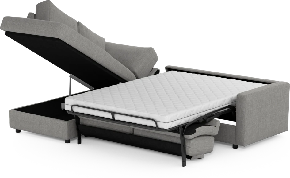 Lindö - Bäddsoffa 2,5-sits med divan - Grå