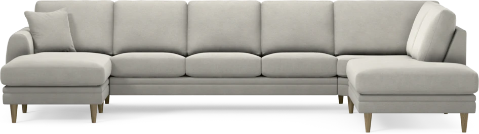 Eden - 3-sits soffa med schäslong vänster och divan höger - Grå