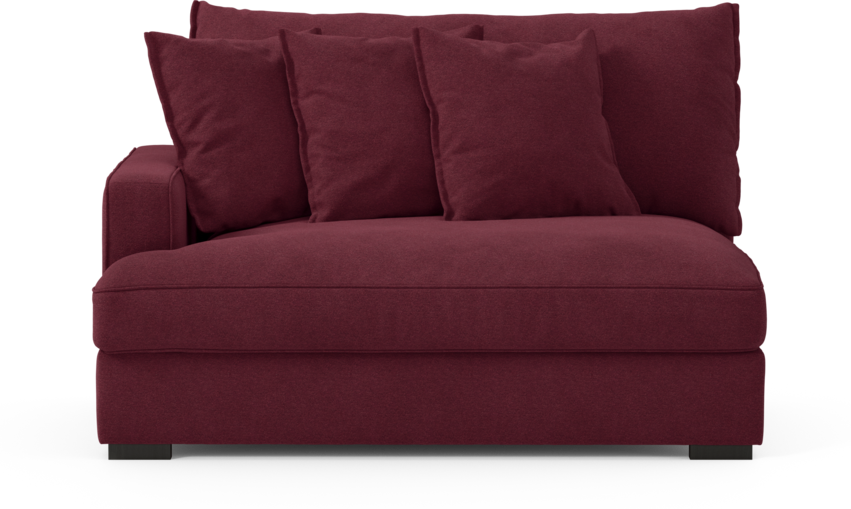 Rossi - 2-sits med armstöd vänster - Röd