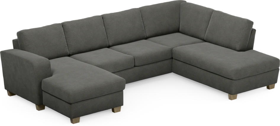 Friday - 3-sits soffa med schäslong vänster och divan höger - Grå