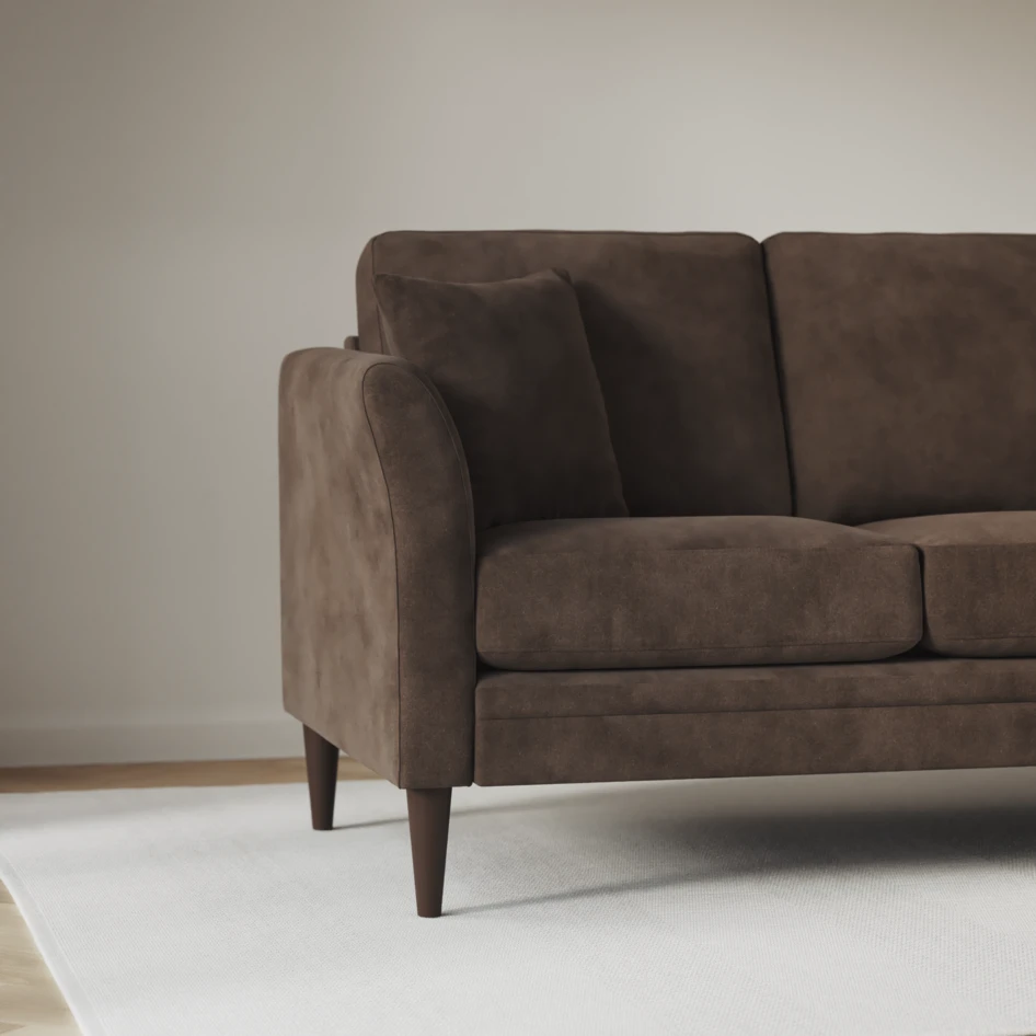 Eden - 3-sits soffa svängd - Brun