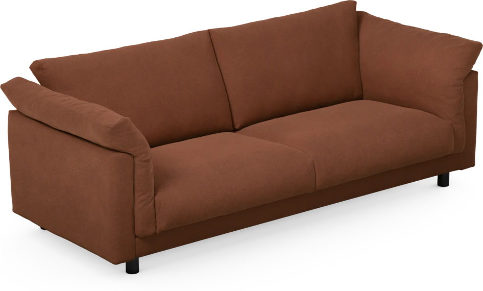 Cherrie - 3-sits soffa, fast klädsel - Orange