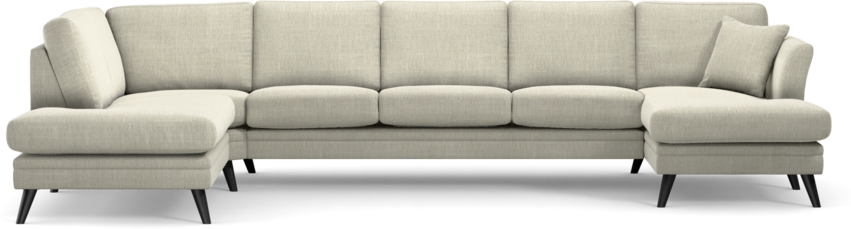 Eden - 3-sits soffa med divan vänster och schäslong höger - Beige