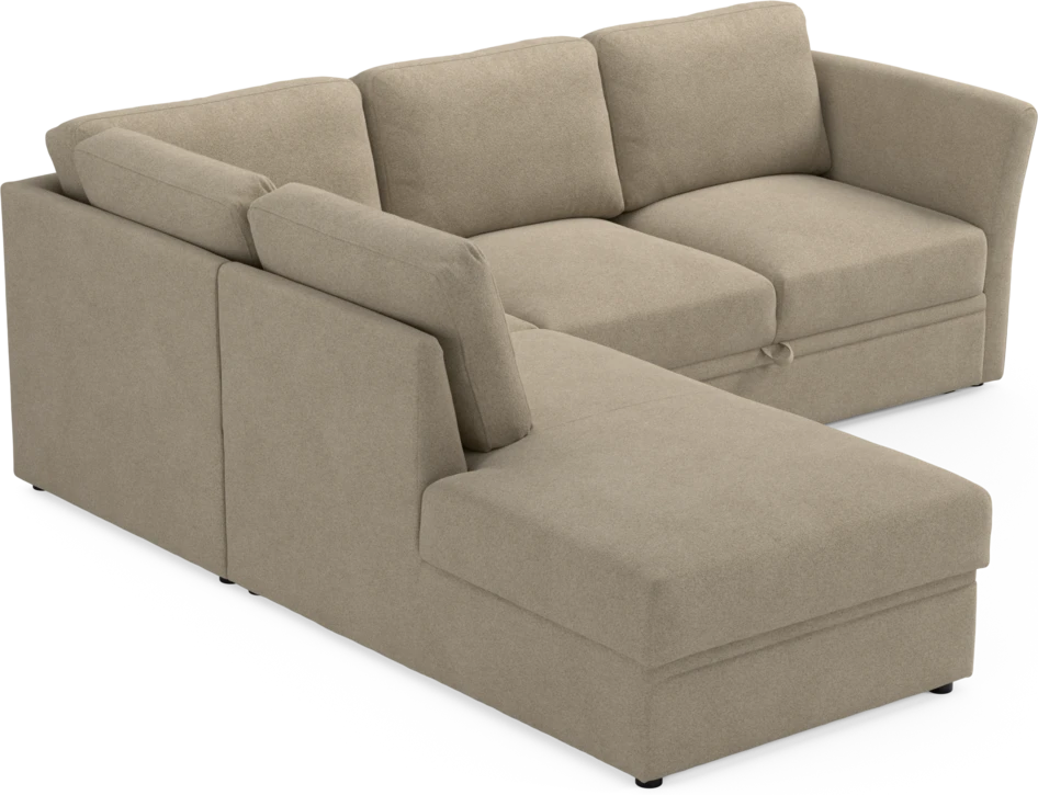 Öland - Bäddsoffa med divan vänster - Beige