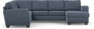 Friday - Hörnsoffa, 2+3-sits med schäslong höger - Blå