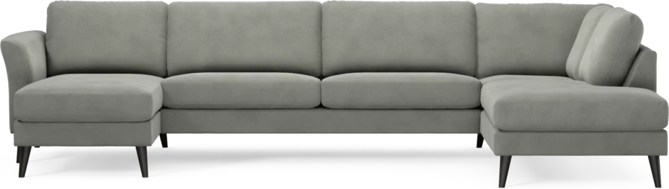 Bridge - 3-sits soffa med schäslong vänster och divan höger - Grå