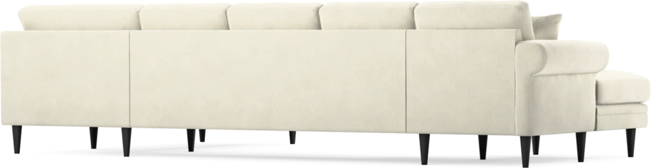Eden - 3-sits soffa med schäslong vänster och divan höger - Vit