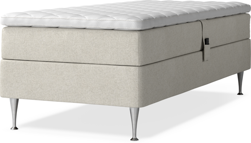 Delux Sense - Ställbar säng, enkelsäng med bäddmadrass - Beige