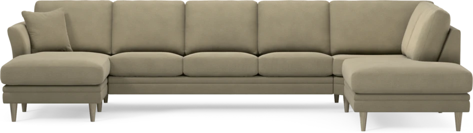 Eden - 3-sits soffa med schäslong vänster och divan höger - Beige