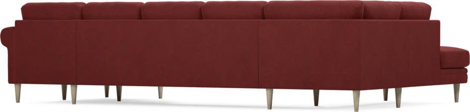 Eden - 3-sits soffa med divan vänster och schäslong höger - Röd