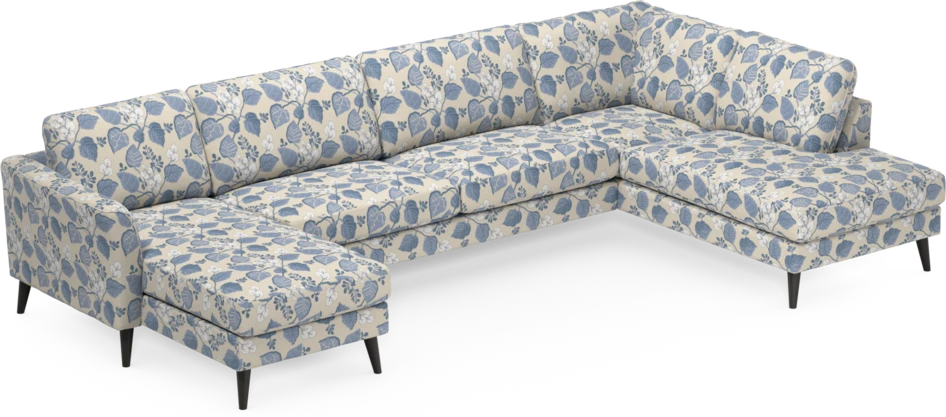 Bridge - 3-sits soffa med schäslong vänster och divan höger - Blå