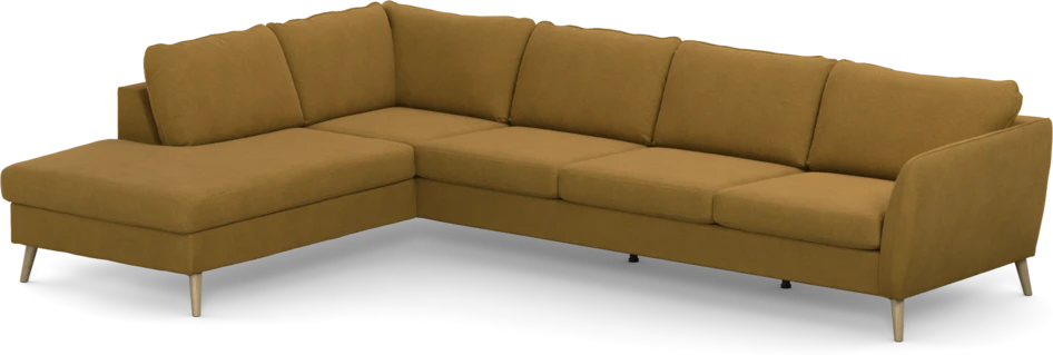 County - 3-sits soffa med divan vänster - Gul