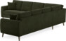 Eden - Hörnsoffa, 3+3-sits - Grön