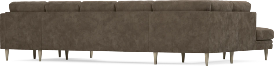 Eden - 3-sits soffa med divan vänster och schäslong höger - Brun
