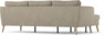 County - 3-sits soffa med flyttbar schäslong - Beige