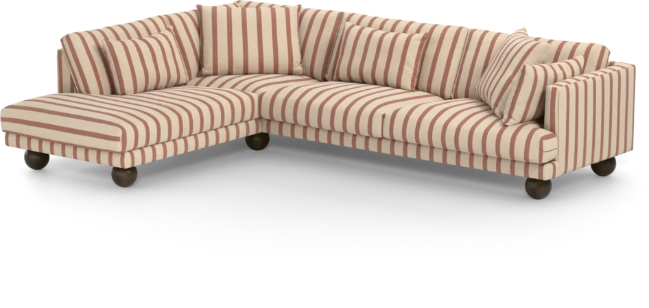 Harper - 3-sits soffa med divan vänster - Flerfärgad