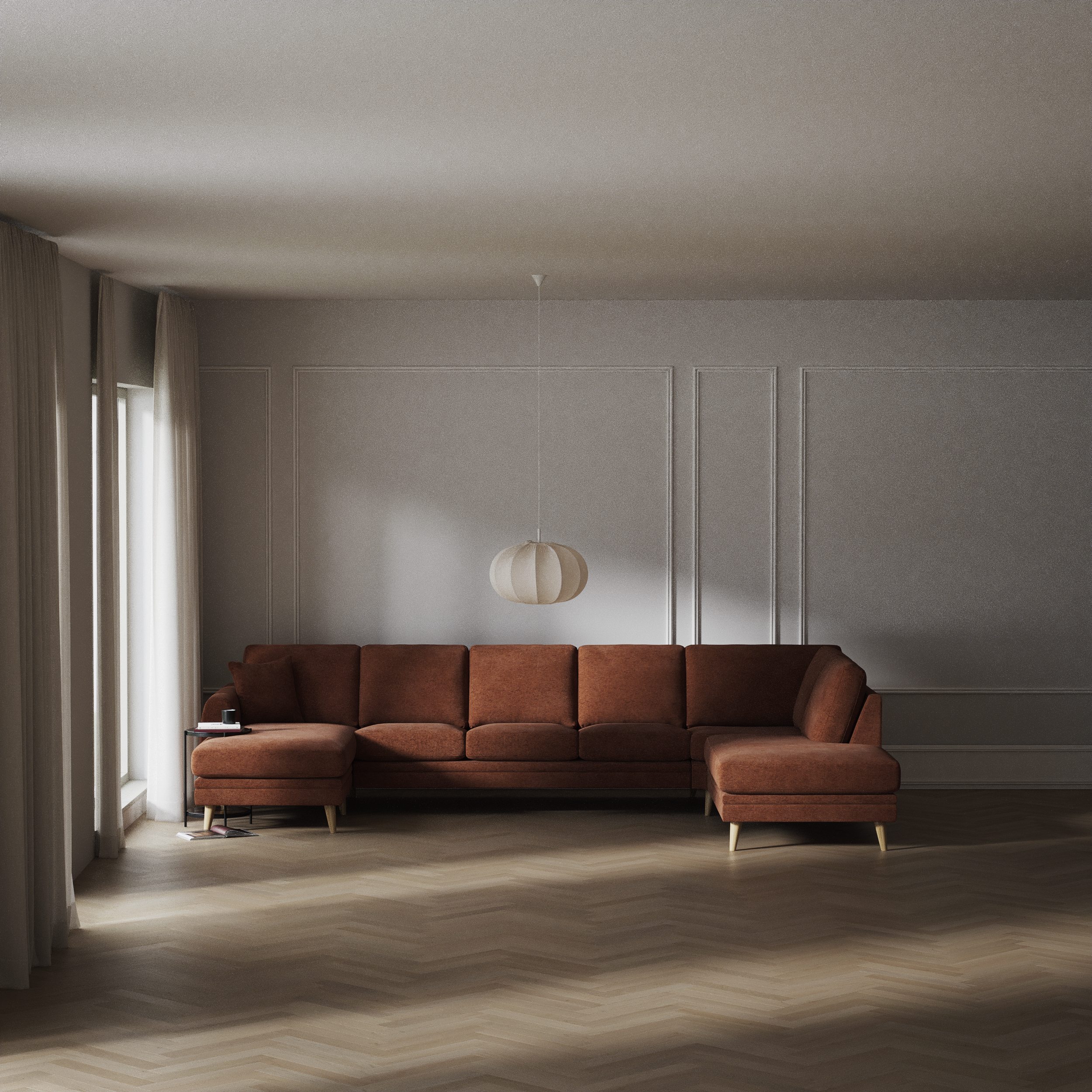 Eden - 3-sits soffa med schäslong vänster och divan höger - inspiration