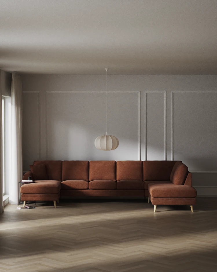 Eden - 3-sits soffa med schäslong vänster och divan höger - inspiration
