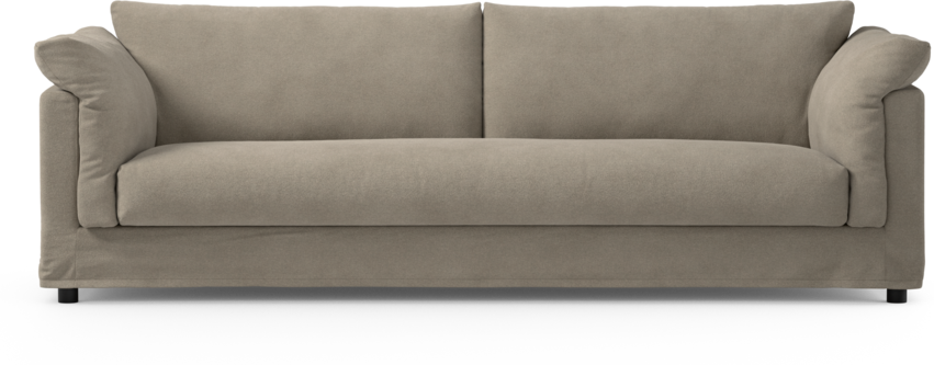 Cherrie - 4-sits soffa, hel dyna och kappa - Beige