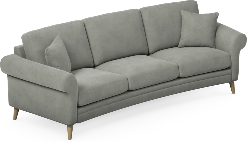 Eden - 3-sits soffa svängd - Grå