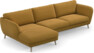 Madison Lux - 3-sits soffa med schäslong vänster - Gul