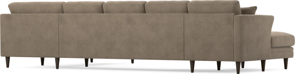 Eden - 3-sits soffa med schäslong vänster och divan höger - Brun