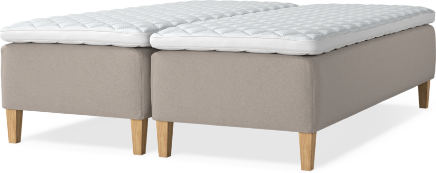 Delux Dream - Ramsäng, dubbelsäng med bäddmadrass - Beige