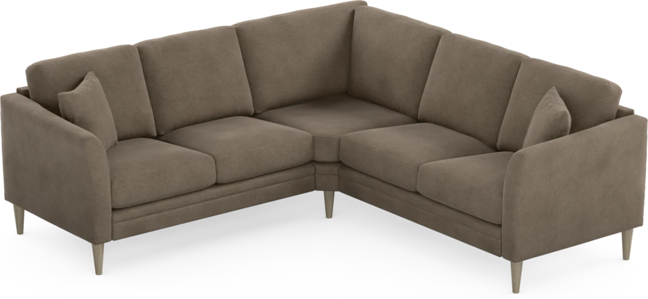 Eden - Hörnsoffa, 2+2-sits - Brun