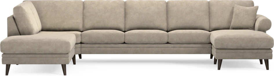 Eden - 3-sits soffa med divan vänster och schäslong höger - Beige