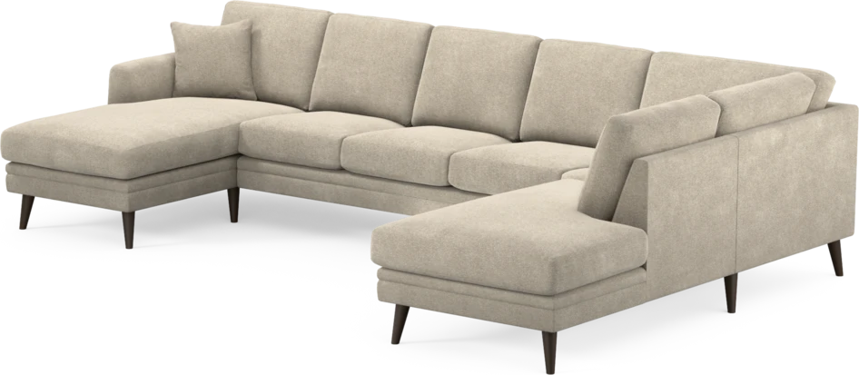 Eden - 3-sits soffa med schäslong vänster och divan höger - Beige