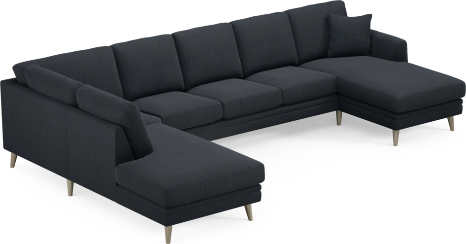 Eden - 3-sits soffa med divan vänster och schäslong höger - Blå