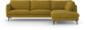 Madison Lux - 3-sits soffa med divan höger - Gul