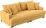 Rossi - 3-sits soffa, hel dyna - Gul