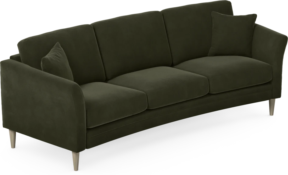 Eden - 3-sits soffa svängd - Grön