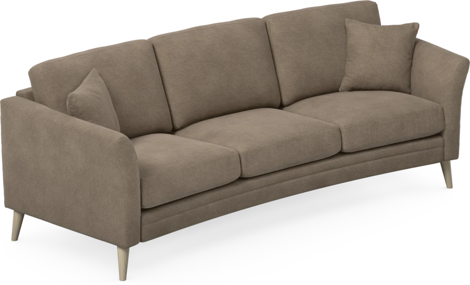 Eden - 3-sits soffa svängd - Brun