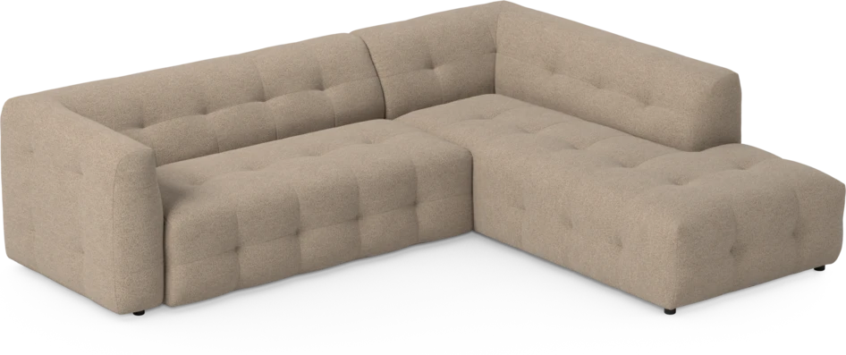 Bella - 3-sits soffa med divan höger - Brun