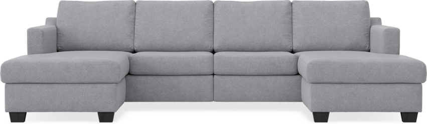 Friday - 2-sits soffa med två schäslonger - Grå