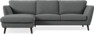 Madison Lux - 2-sits soffa med schäslong vänster - Grå