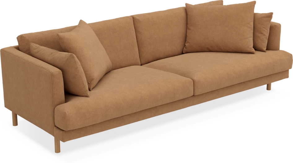 Harper - 4-sits soffa - Gul