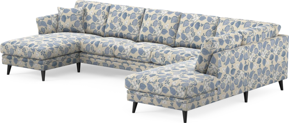 Eden - 3-sits soffa med schäslong vänster och divan höger - Flerfärgad