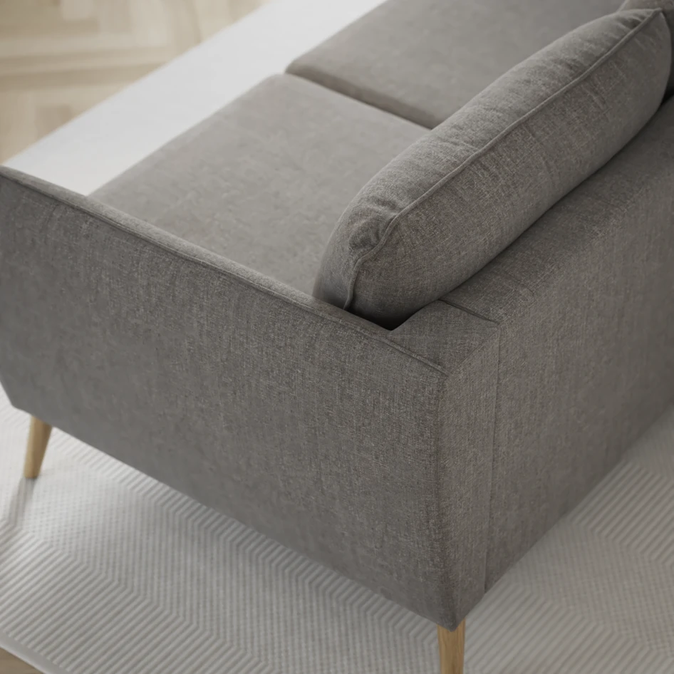 County - 3-sits soffa med divan vänster - Grå