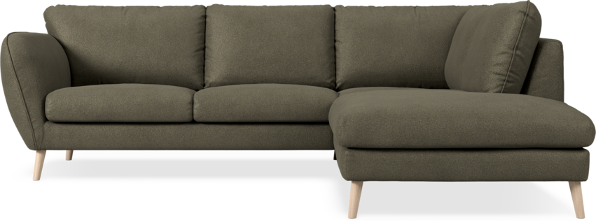 Madison - 2-sits soffa med divan höger - Brun