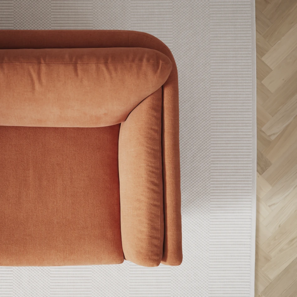 Madison Lux - Hörnsoffa med schäslong höger - Orange