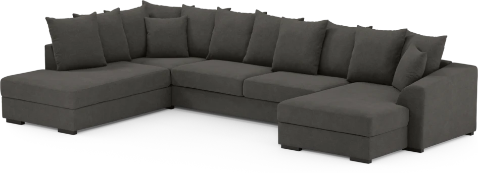 Town - 3-sits soffa med divan vänster och schäslong höger - Brun