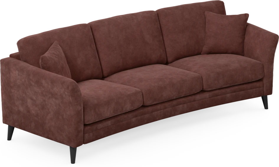 Eden - 3-sits soffa svängd - Röd