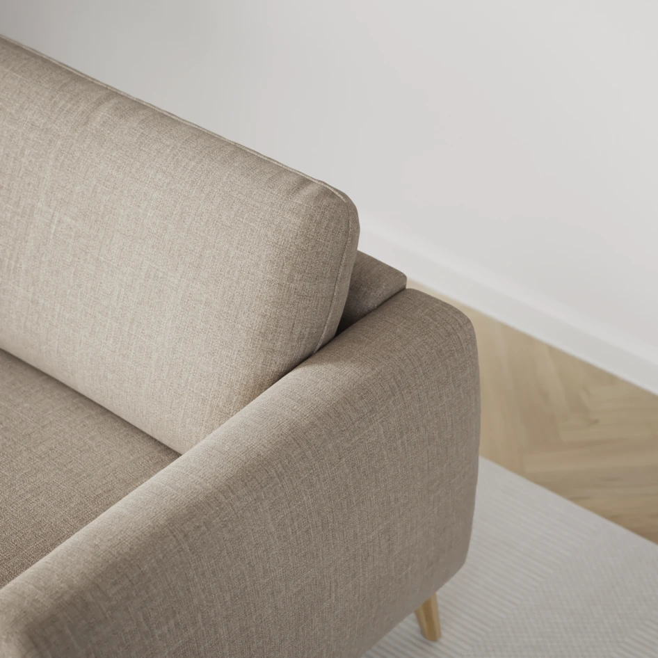 Bridge - 3-sits soffa med schäslong vänster och divan höger - Beige