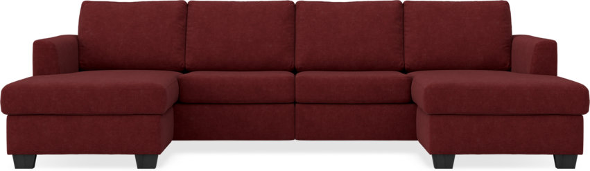 Friday - 2-sits soffa med två schäslonger - Rosa